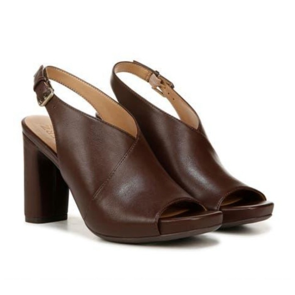 Naturalizer Women's Mason Sling Back Mule Sandals - 8 WIDE Brown - Picture 3 of 16